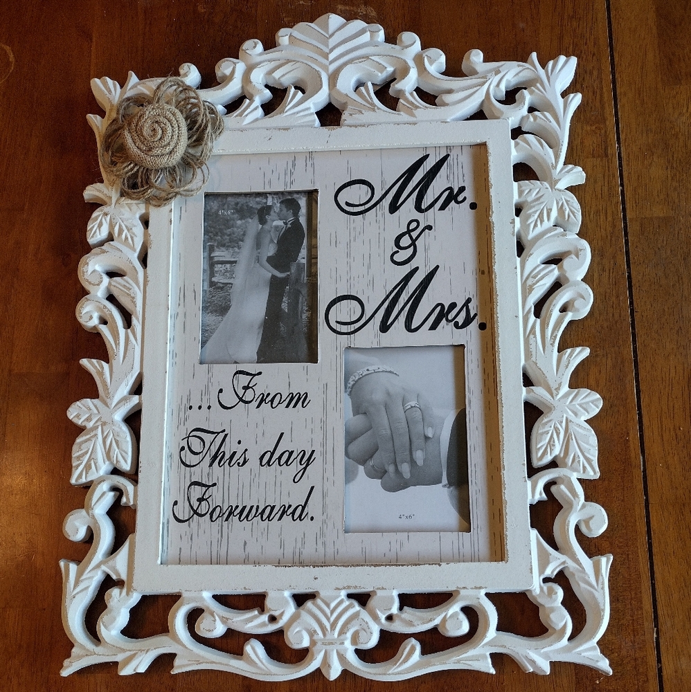 Mr and Mrs photo frame